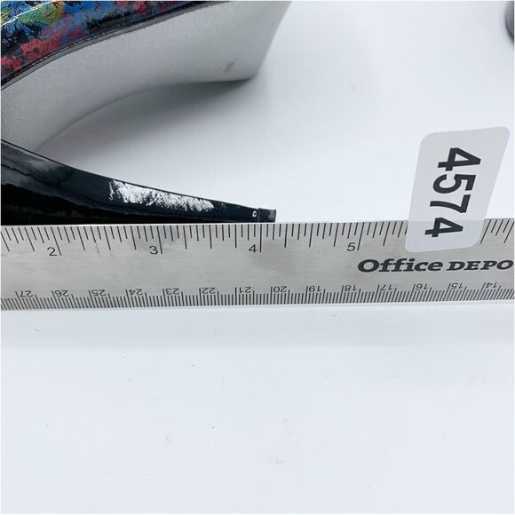 Jessica Simpson Retro Colorful Splatter Pattern Platform Stiletto Heels Sz 8 - Picture 12 of 14